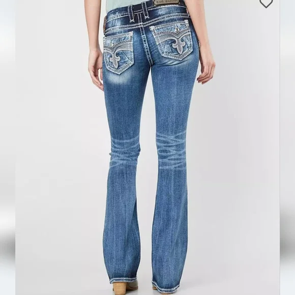 Rima Boot Stretch rock revival Jeans - Picture 2 of 6